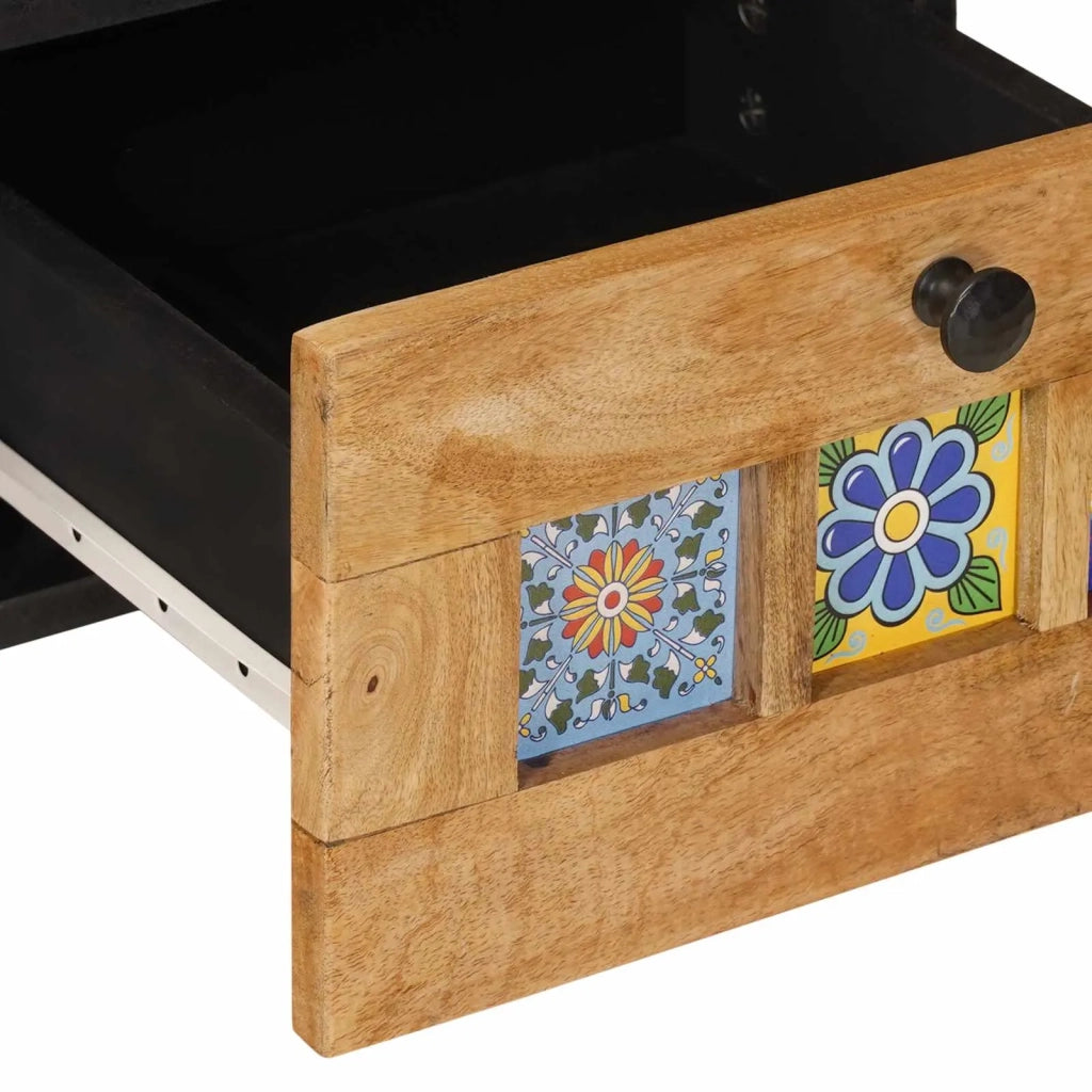 Mobile TV Naturale 100 x 33 x 46 cm Legno di mango massello 4018278