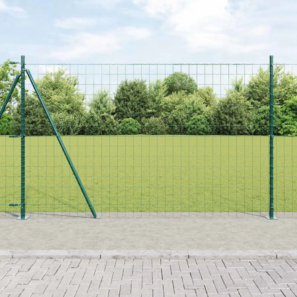 Recinzione con Posto Verde 1,2 x 25 m Acciaio e PVC