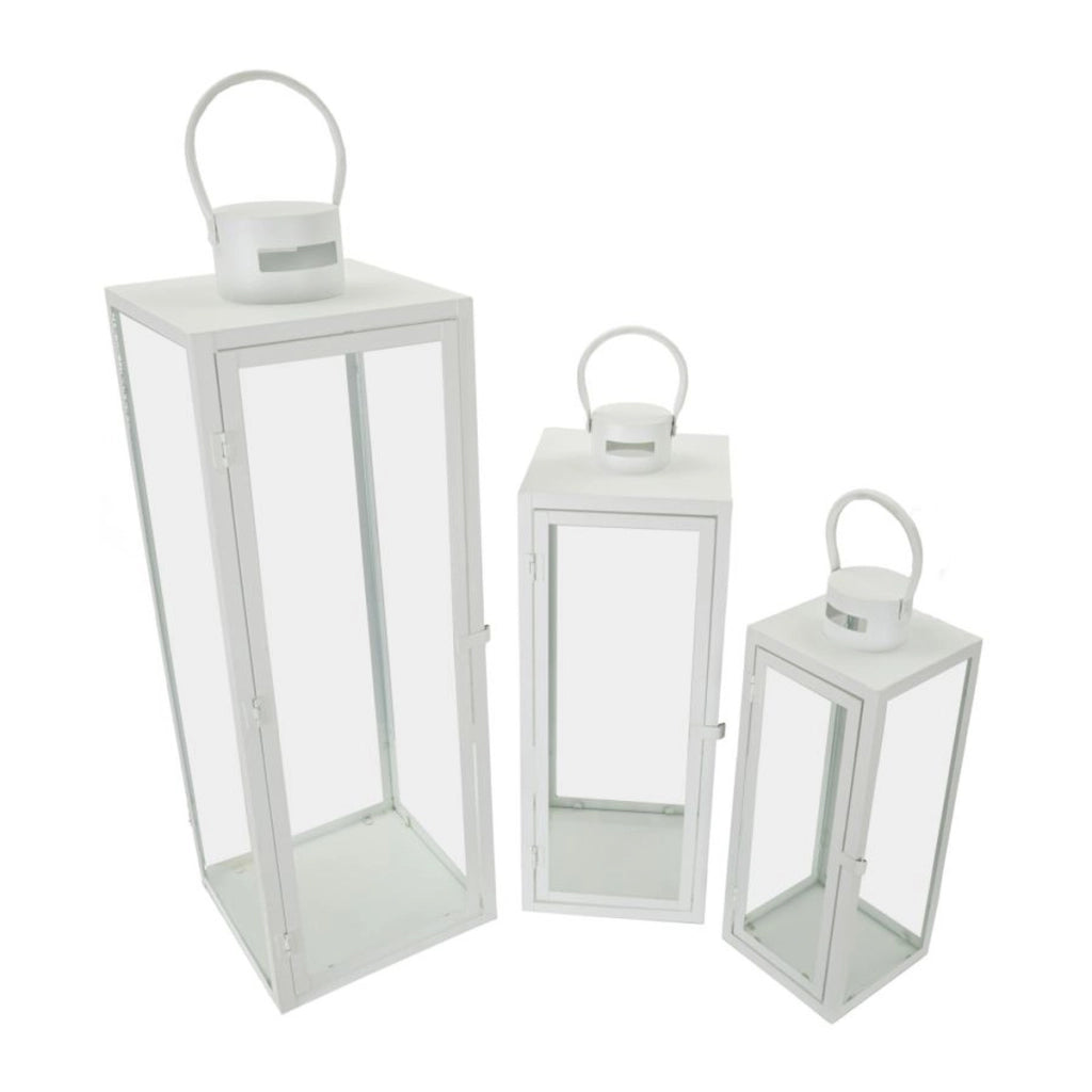 Lanterna Maris, Bianco, Metallo, 22x22x66 cm
