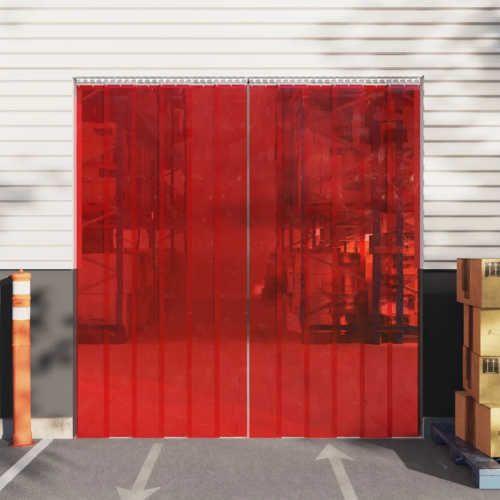 Tenda per Porte Rossa 200 mm x 1,6 mm 25 m in PVC 153866