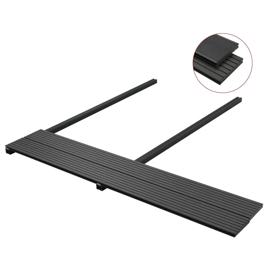 Tavola da decking 16 pcs Nero WPC 3444768
