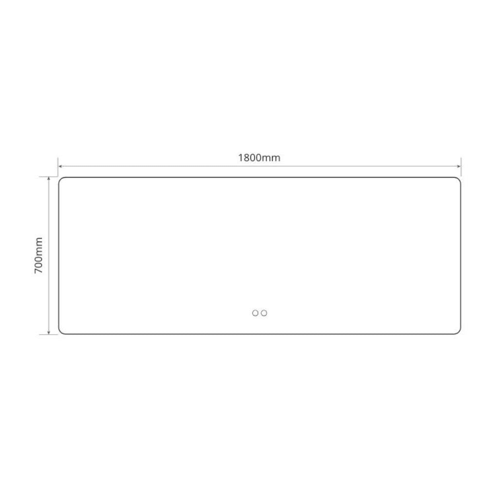 Specchio smart rettangolare YJ-70180A con retroilluminazione 180x70