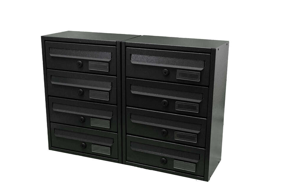 Casellario Postale da Esterno MODULARE BoxoB Imperium 983 Con Cilindretti Numerati (RAL 7021) - 8 Comparti