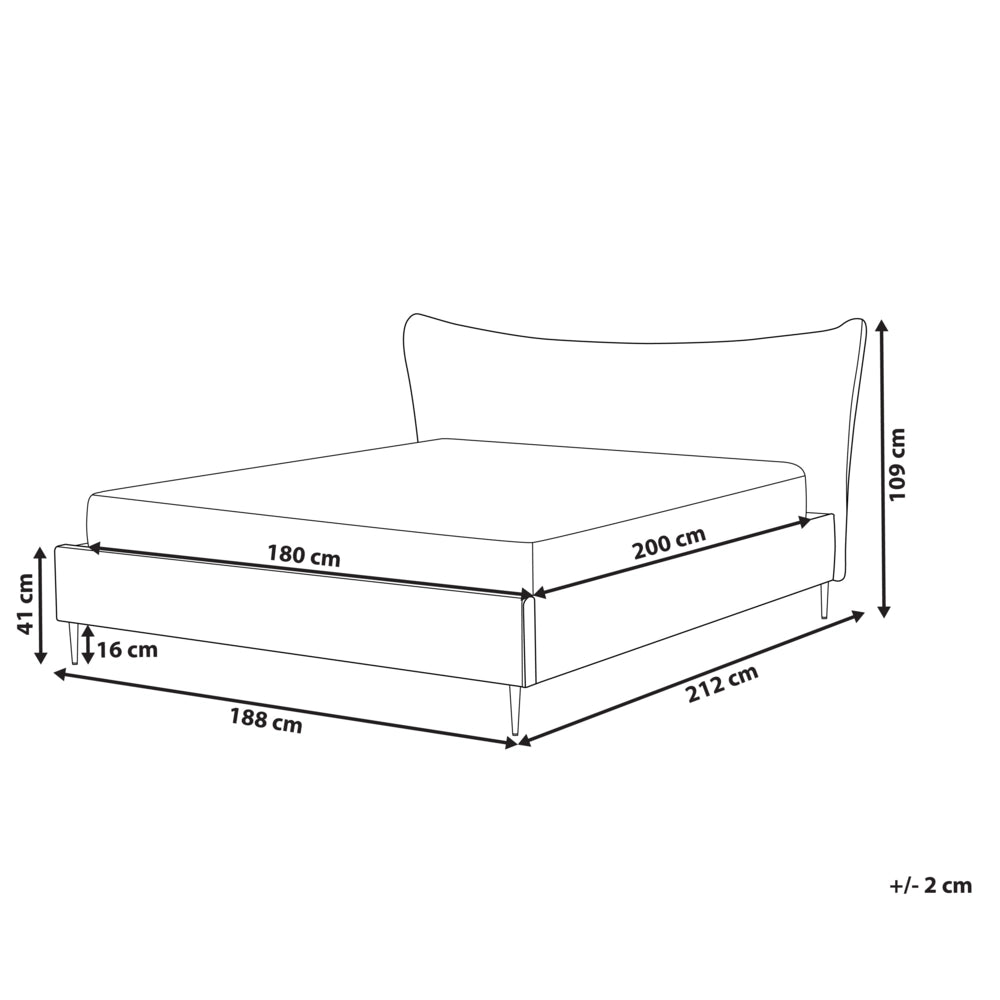Letto in velluto grigio con struttura 180 x 200 cm gambe imbottite oro testiera stile glamour moderno