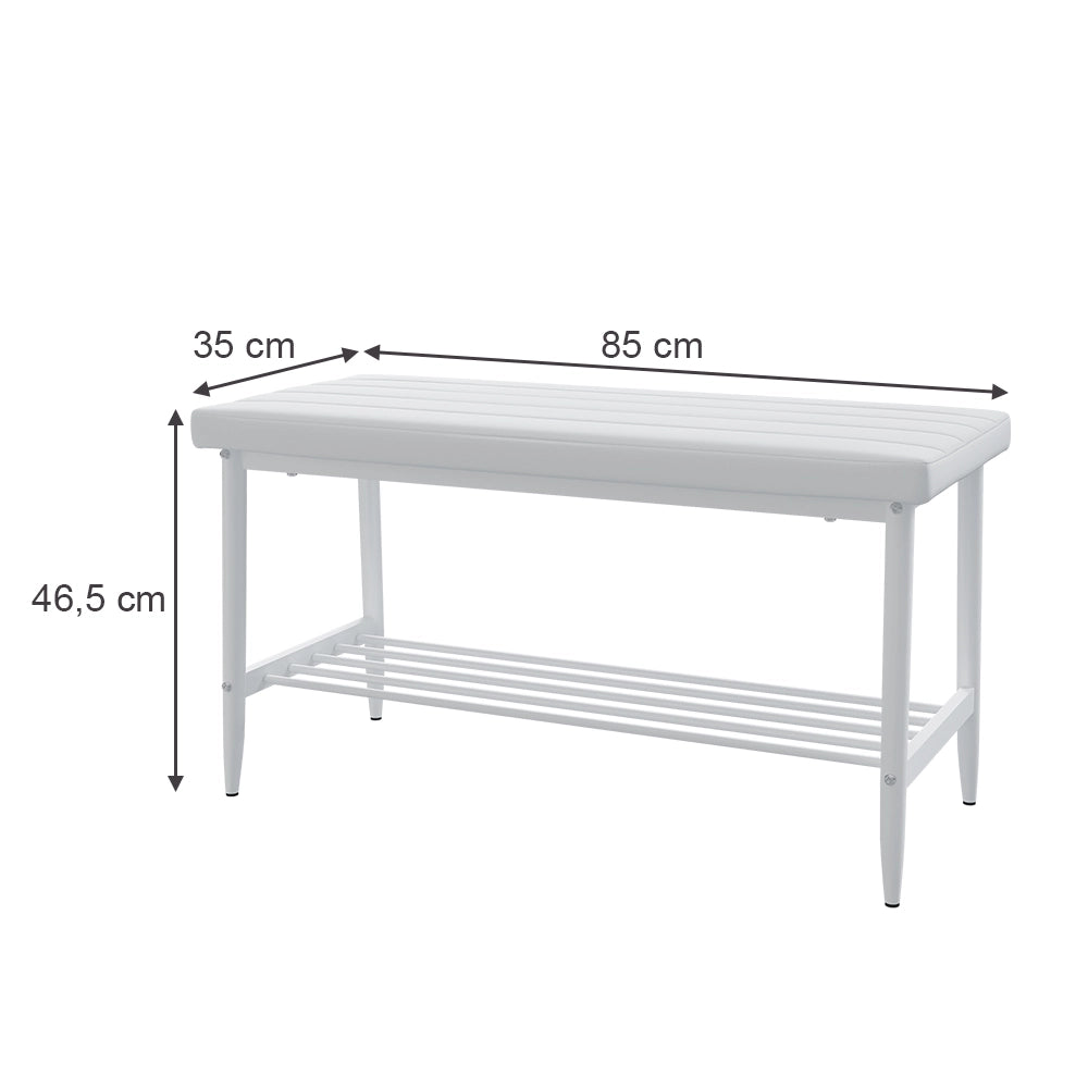 Vicco Panca Bianco 85 x 35 cm