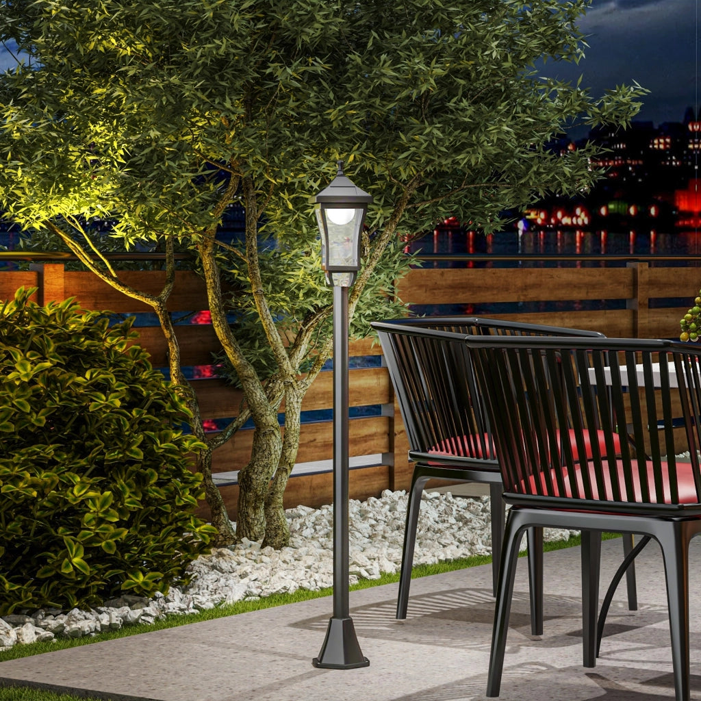 Farol Solare da Giardino ¨C zephmum ¨C Nero ABS Policarbonato ?15x127 cm