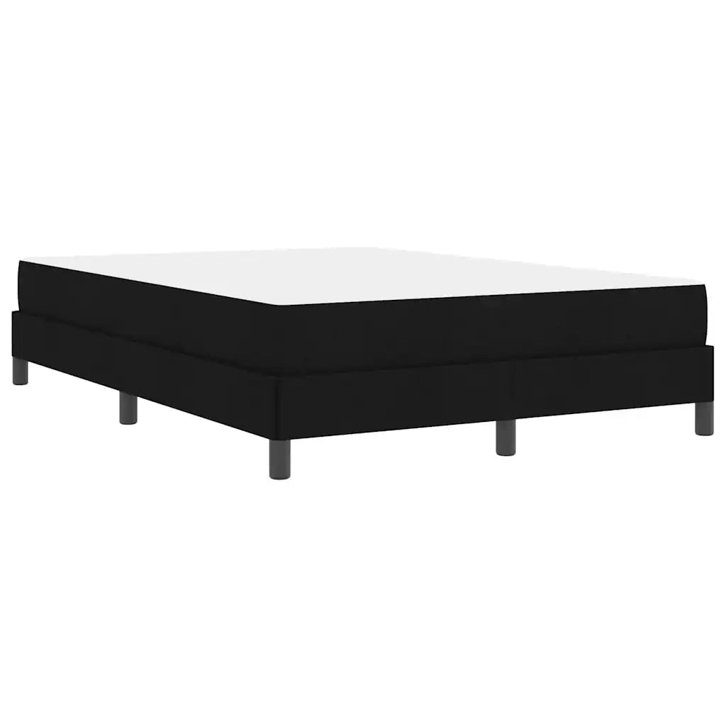 Letto a molle con materasso-Struttura Letto con Materasso Nero 140 x 200 cm Tessuto 180056