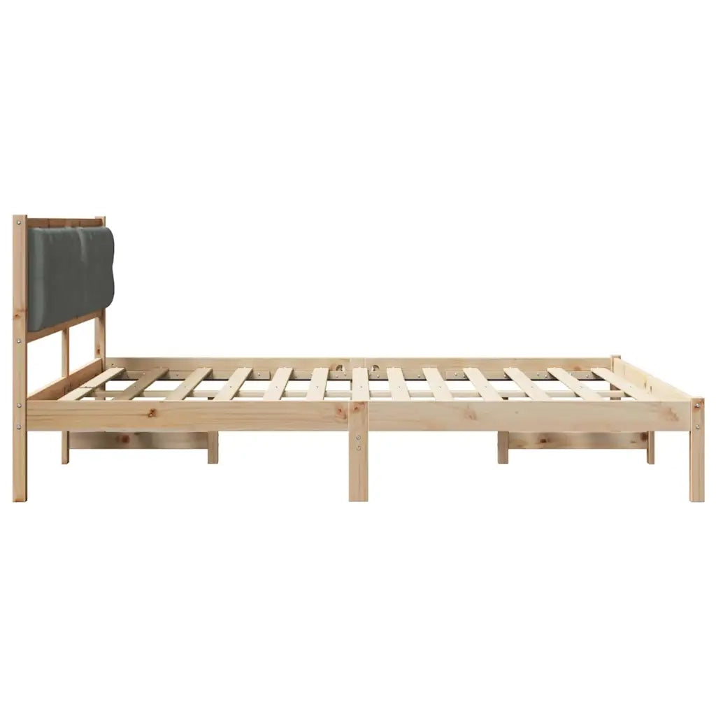 Struttura del letto Grigio scuro 160 x 200 cm Pino massello 878175