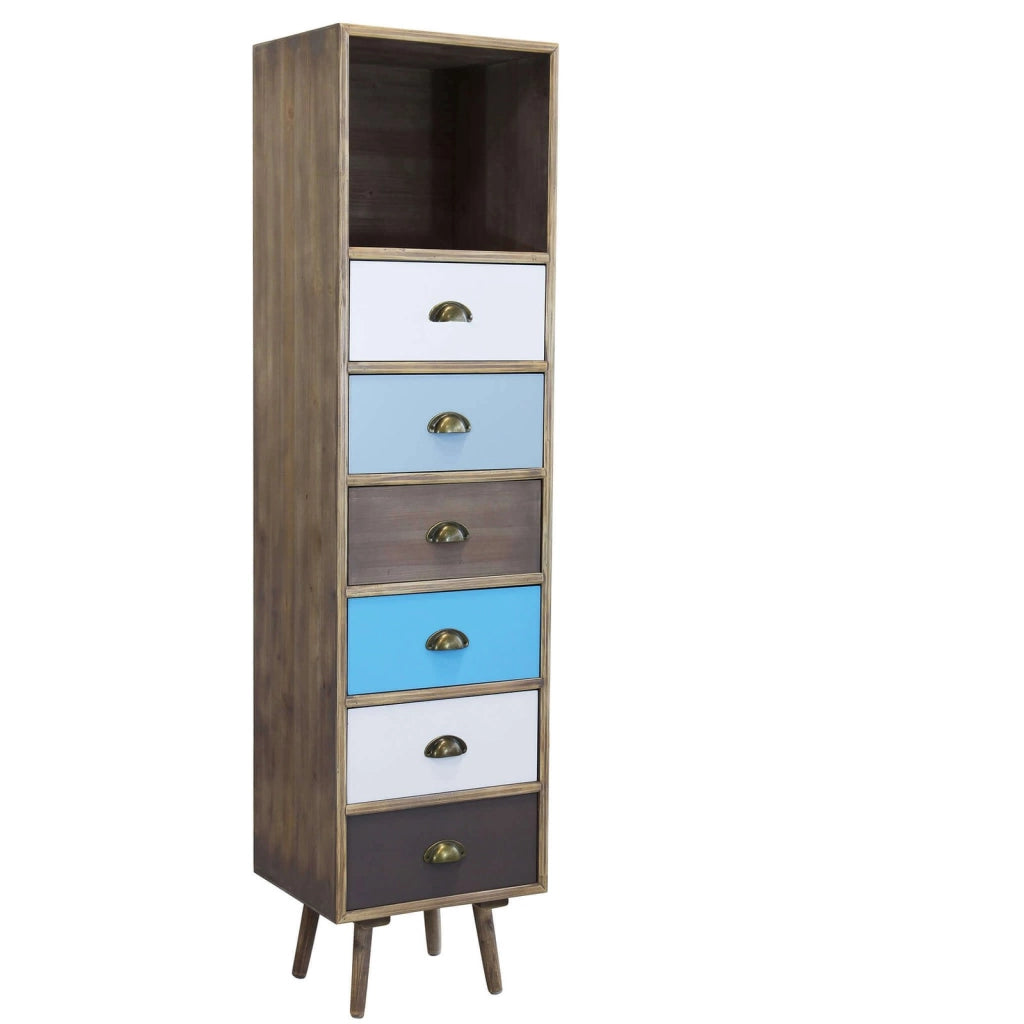 Cassettiera per soggiorno Industrial in Legno cm 40x36 5x144 - WILLY