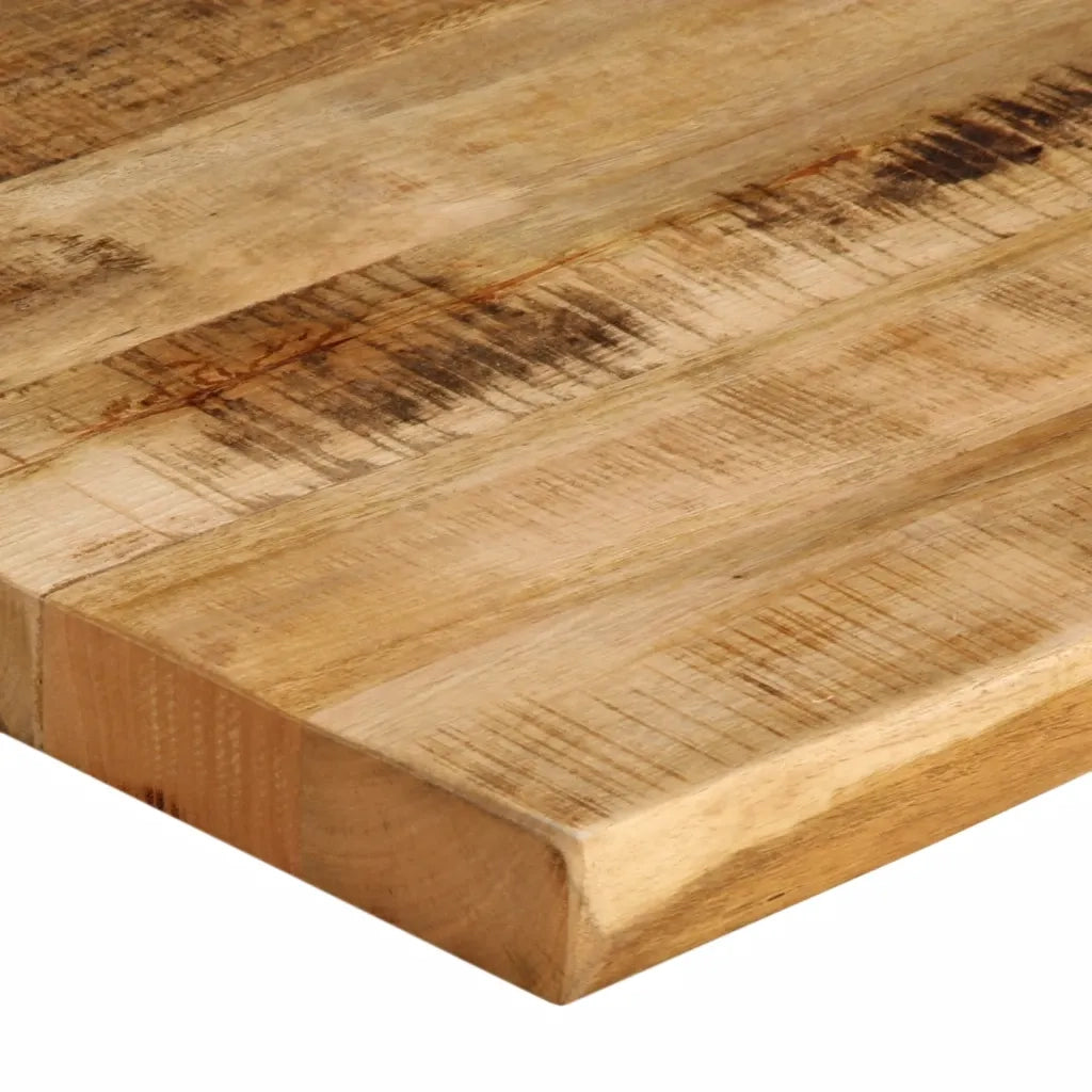 Piano Tavolo Bordi Vivi 110x80x2,5 cm Legno di Mango Grezzo 370677