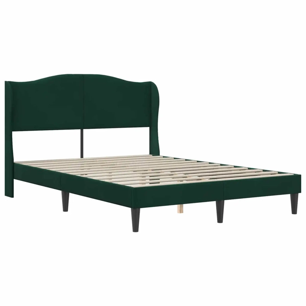 Struttura del letto-Giroletto Verde Scuro 120 x 190 cm Velluto 682150