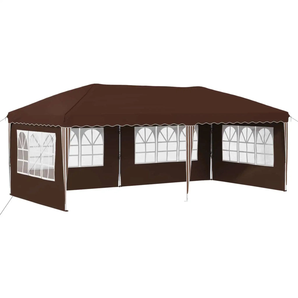 Tenda per feste a pop-up-Gazebo 575 x 289 x 245 cm Marrone