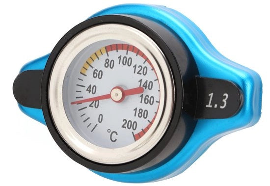Radiatore Dop con Termometro - Sostituzione Alta Pressione - Radiatore Dop Termostatico - Per Motocicletta/ATV - 0,9/1,1/1,3 Bar - Piccola Testa 1,3 - Dop Termostatico