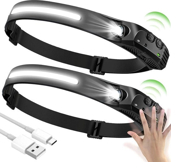 Lampada LED per capo caricabile USB Gobeam 230 per campeggio pesca bicicletta - lampada per capo senza fili con alta potenza lampada LED caricabile