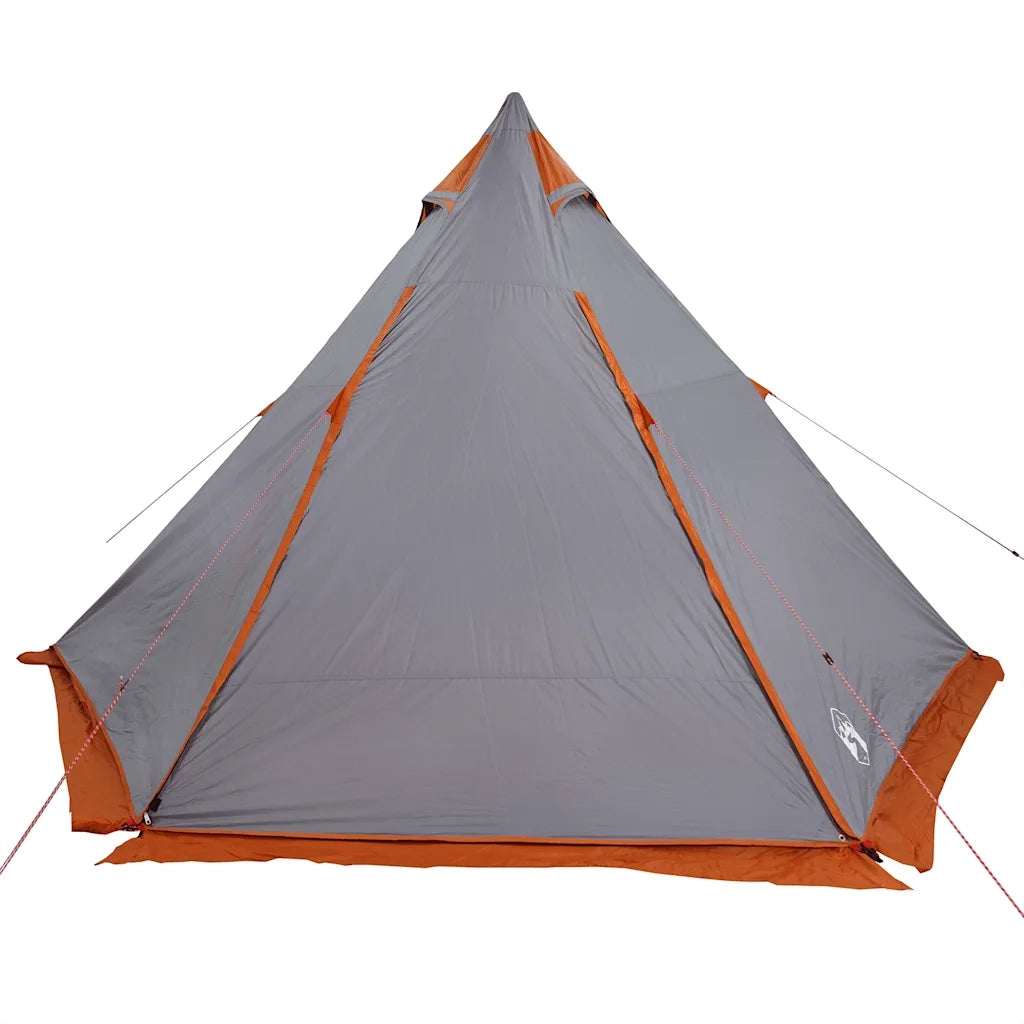 Tenda Familiare Tipi 6 Persone Grigia e Arancione Impermeabile