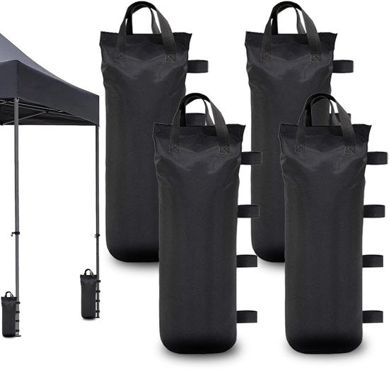 Pesi per Gazebo - 4 Pezzi - Sacchi di Sabbia 800D Oxford - Sacca per Tenda Riempibile - Riciclabile - Pieghevole per Gazebo