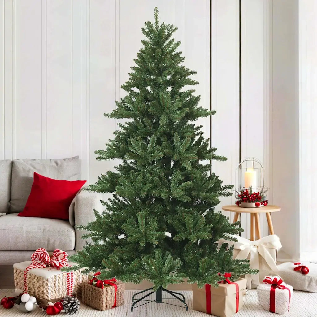 Albero di Natale Artificiale con Rami Pieghevoli Verde 180 cm 42019323