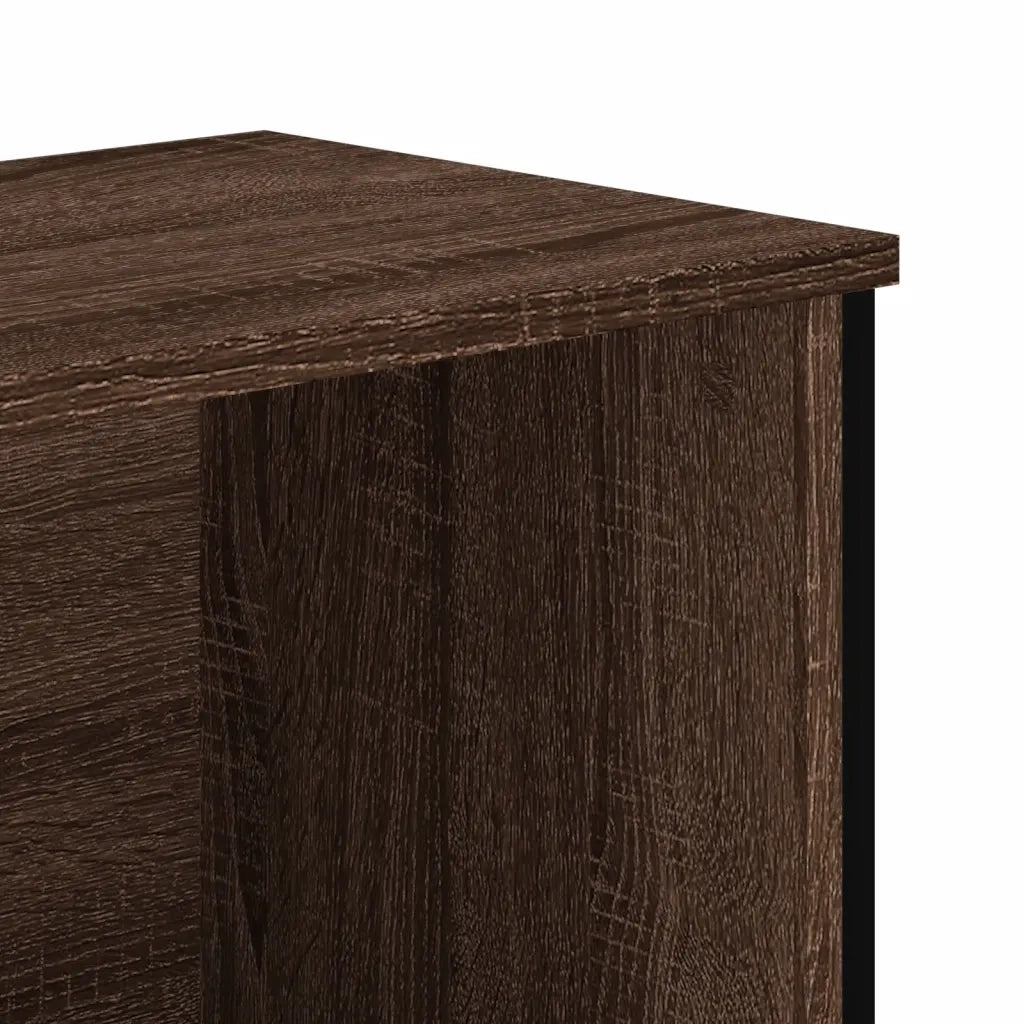 Libreria-Scaffale per Libri-Mobile di Stoccaggio Rovere Marrone 50x31x137,5 cm in Truciolato