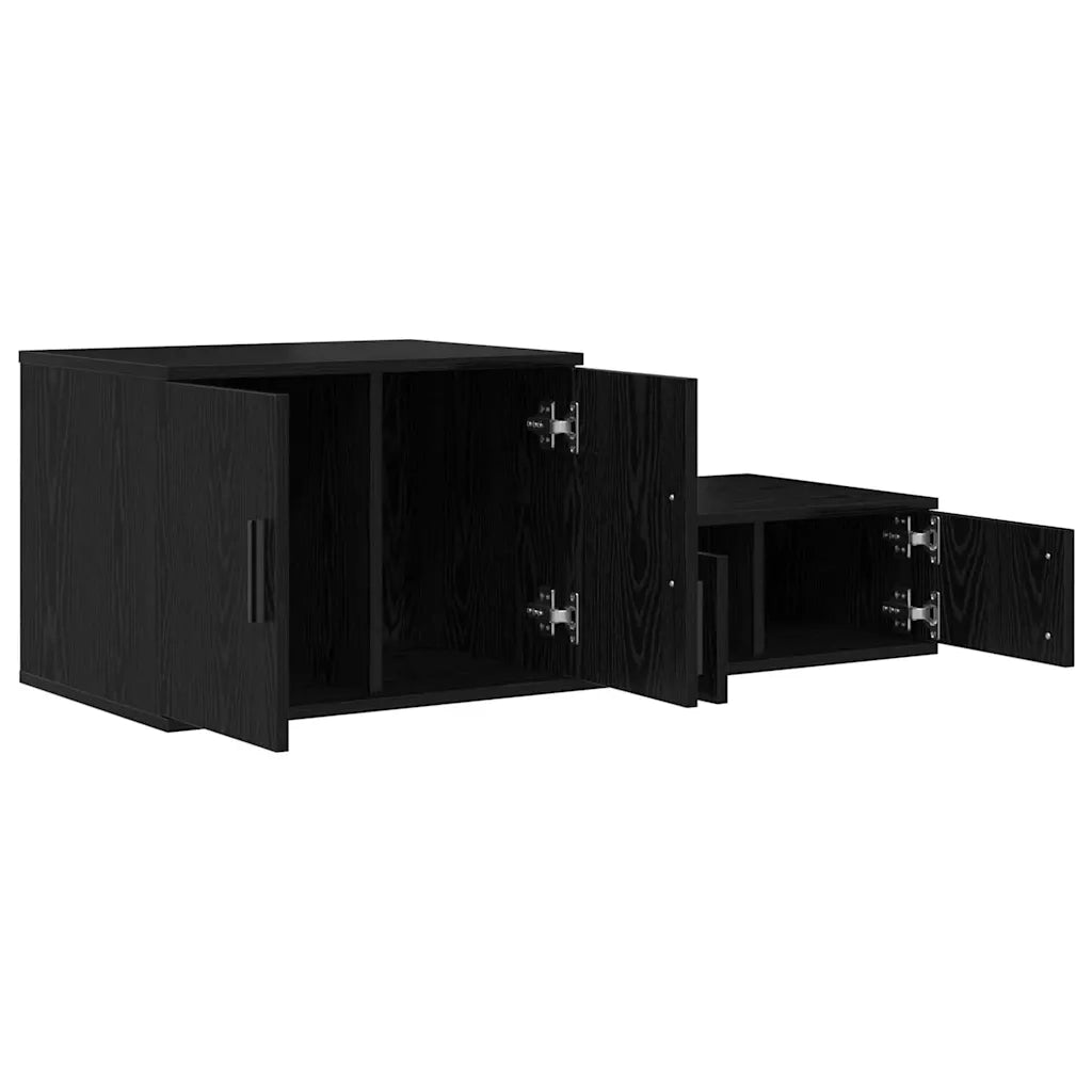Armadio 2 pcs Rovere Nero 108 x 41 x 40 cm Legno multistrato 866668