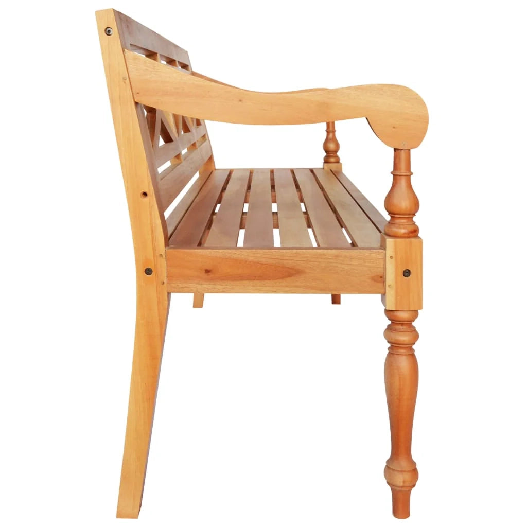 Panca Batavia 123 x 50 x 81 cm legno massello di mogano marrone chiaro 02_0010781