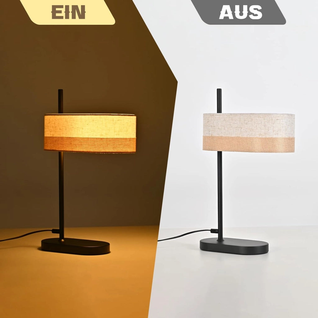 ZMH Lampada da tavolo vintage E14 1 luce con cavo senza lampadina per scrivania camera letto