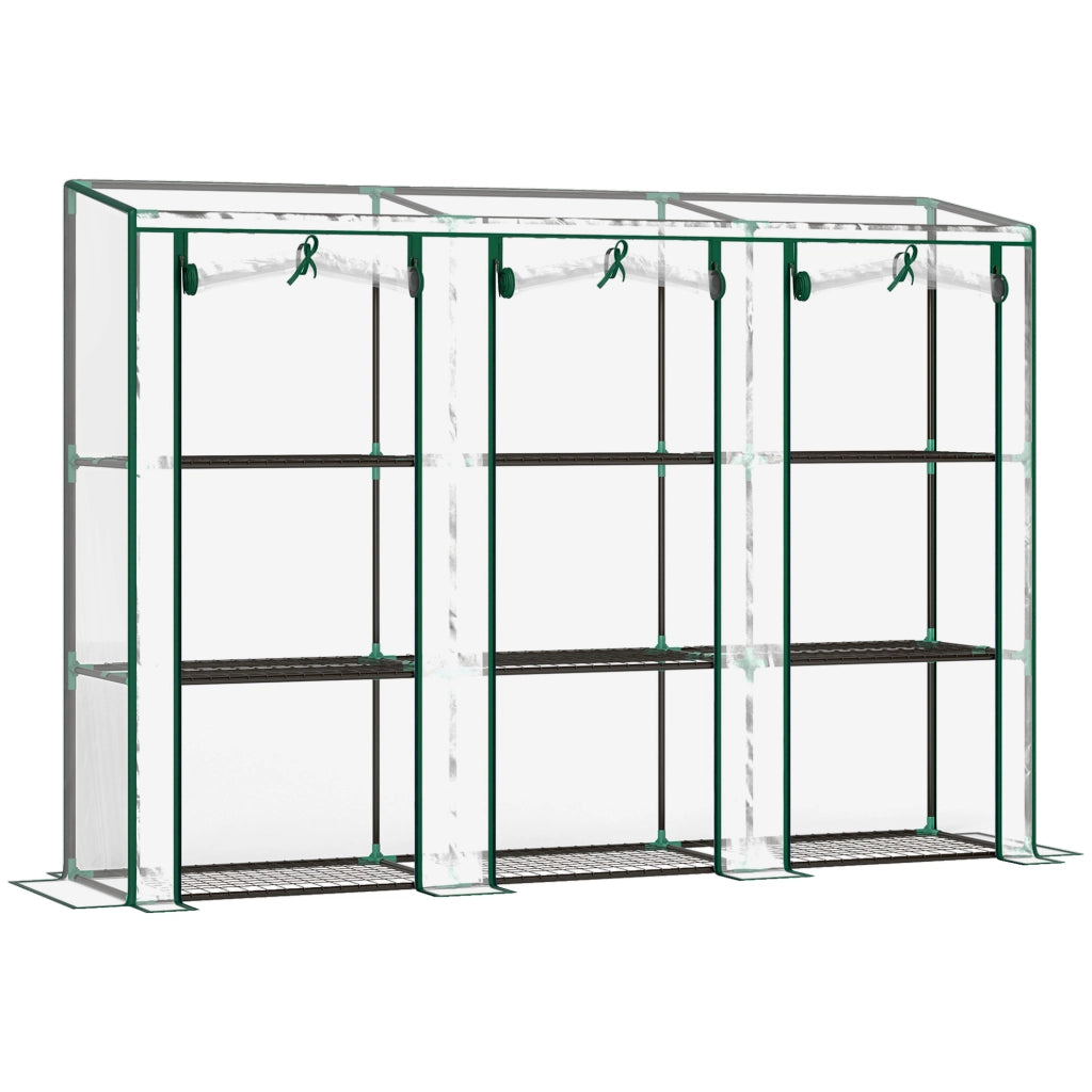 Serra da Giardino con Ripiani 3 Livelli ¨C zephmum ¨C 215x46x151 cm Trasparente
