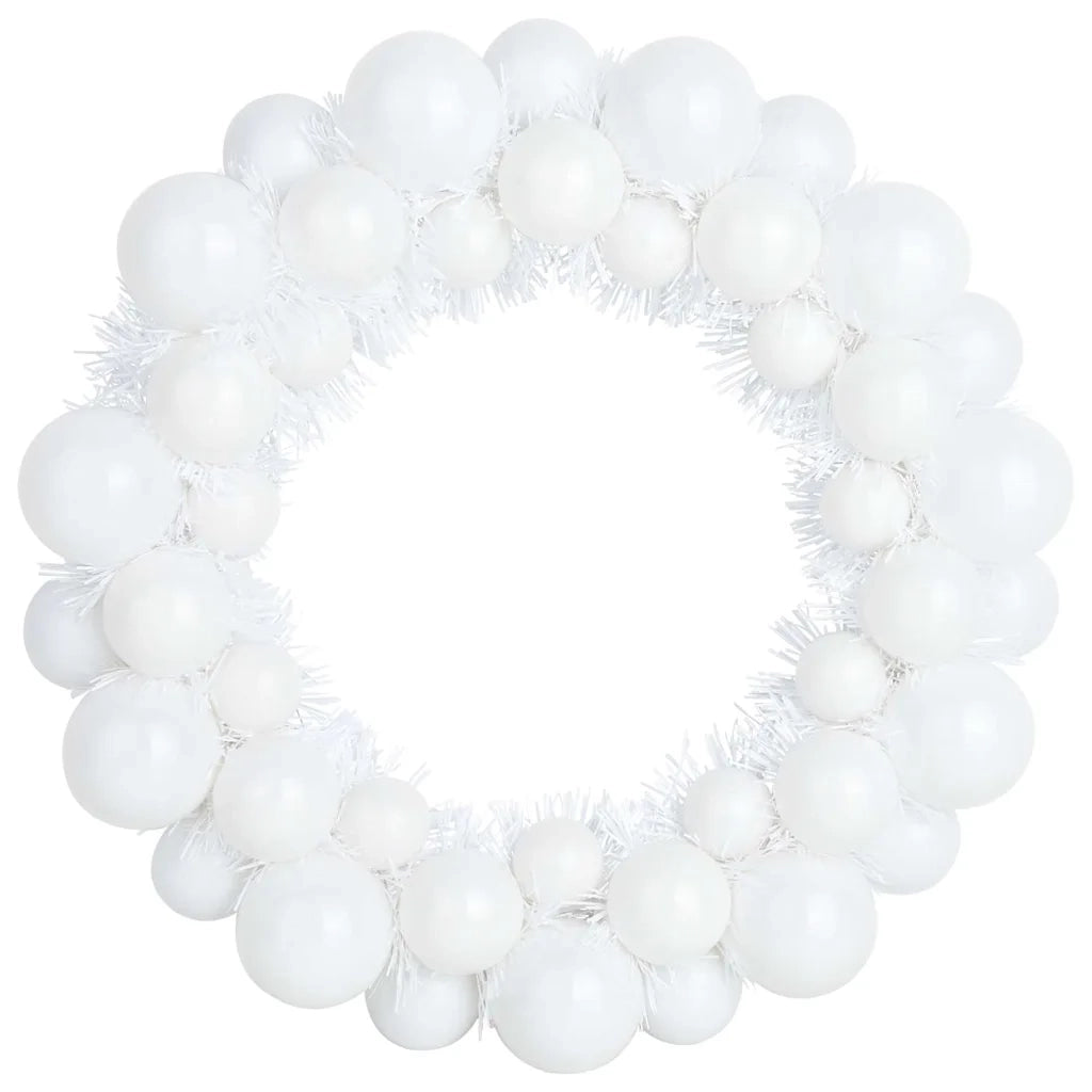Corone di Palline di Natale 2 pcs Bianco 33 x 33 x 7 cm 42019680