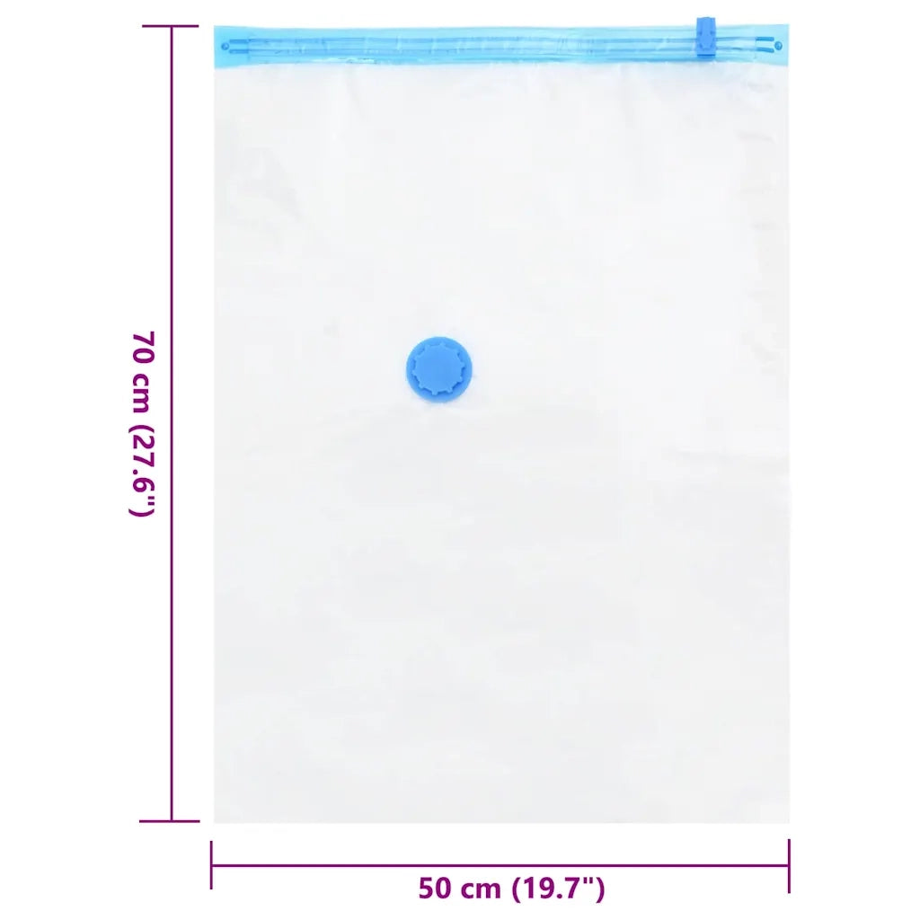 Sacchetti per Stoccaggio 20 pz Trasparente e Blu 70 x 50 cm CFW5049108
