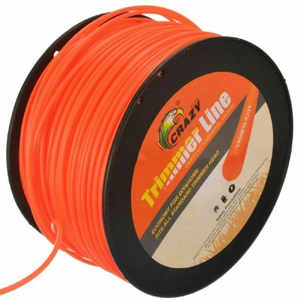 Trade Shop - Filo Per Decespugliatore Tondo 4mm Bobina 100mt Tagliaerba Cavo Matassa Rosso -