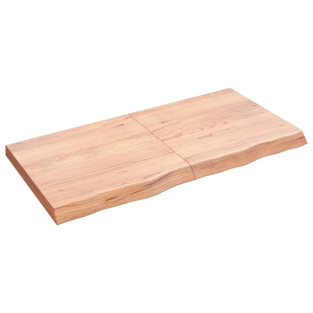 Piano Bagno Marrone 120x60x(2-6) cm Legno Massello Trattato 3156144