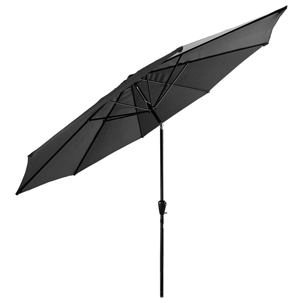 Ombrello rotondo diritto HAPUNA diametro 3,30m grigio