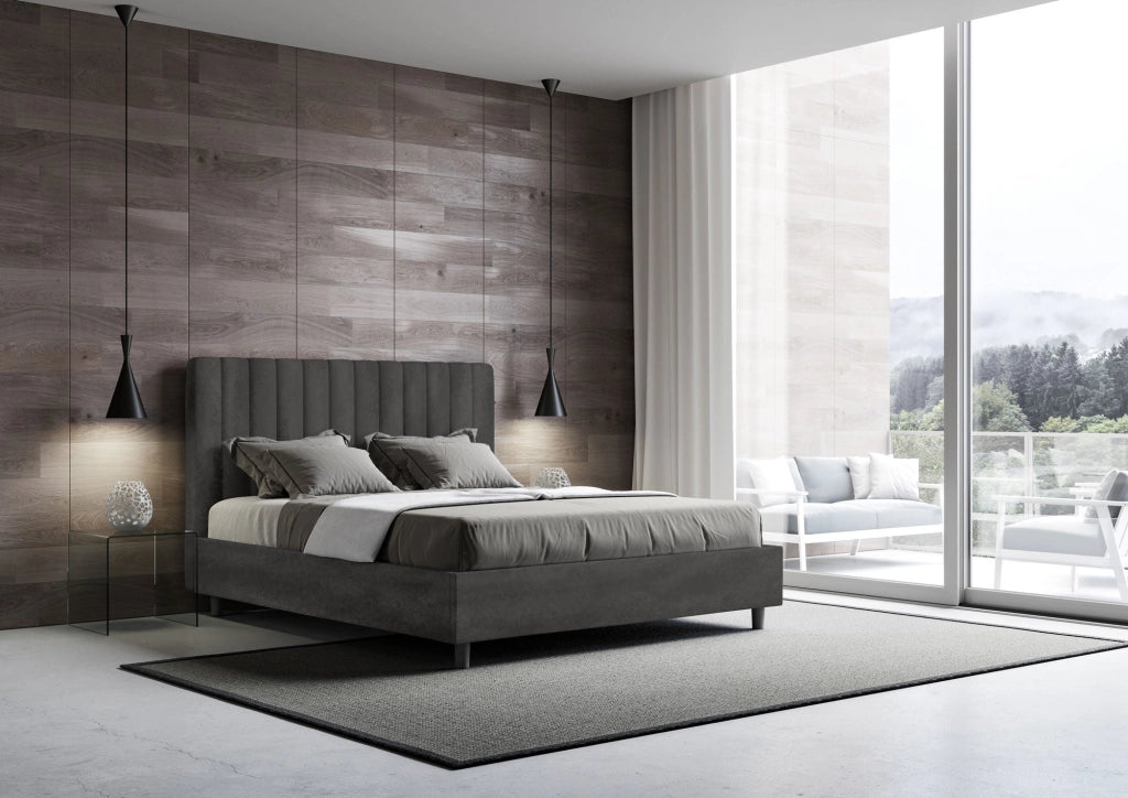 Letto Matrimoniale 160x190 cm Senza Rete Agueda Grigio