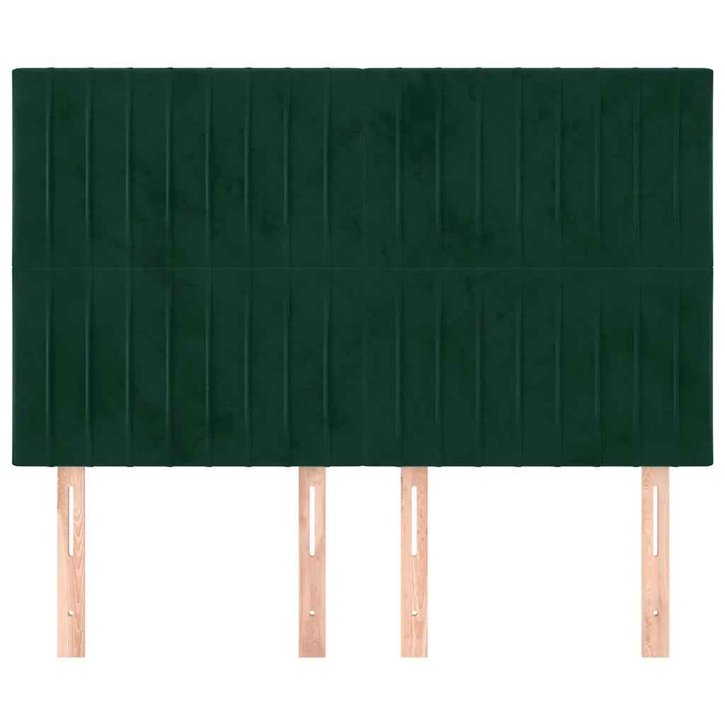 Testiera | Testata Verde Scuro 144x5x118/128 cm Velluto