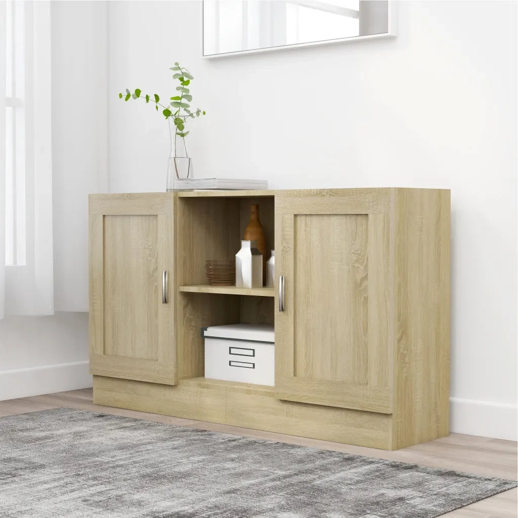 Credenza Rovere Sonoma 120x30,5x70 cm in Legno Multistrato 802780