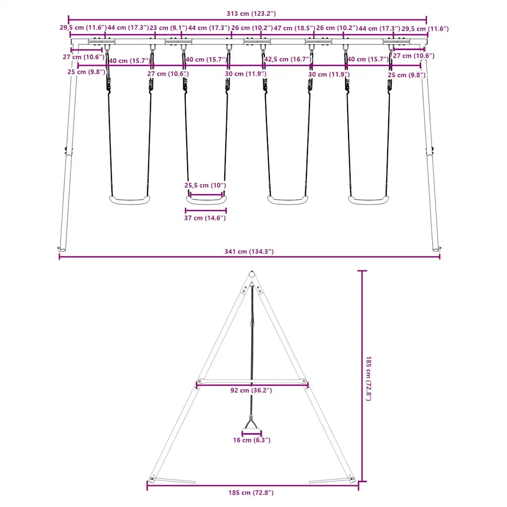 Set Altalene da Esterno 4 pz CFW6407844