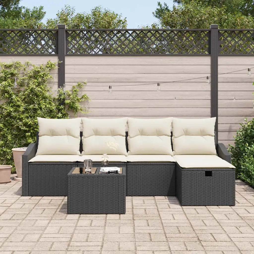 Set di divani con cuscino 5 pcs polyrattan