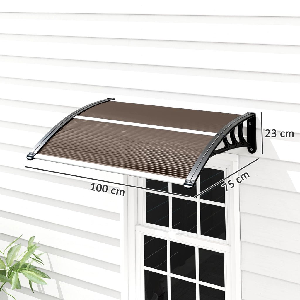 Tenda da Esterno per Porta e Finestra ¨C zephmum ¨C Marrone 75x100 cm