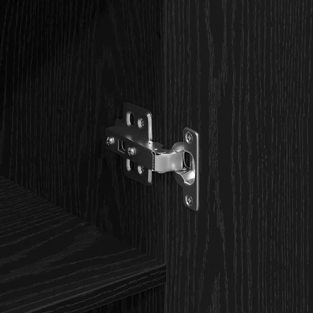 Credenza Rovere Nero 69,5 x 34 x 180 cm Legno multistrato 3333094