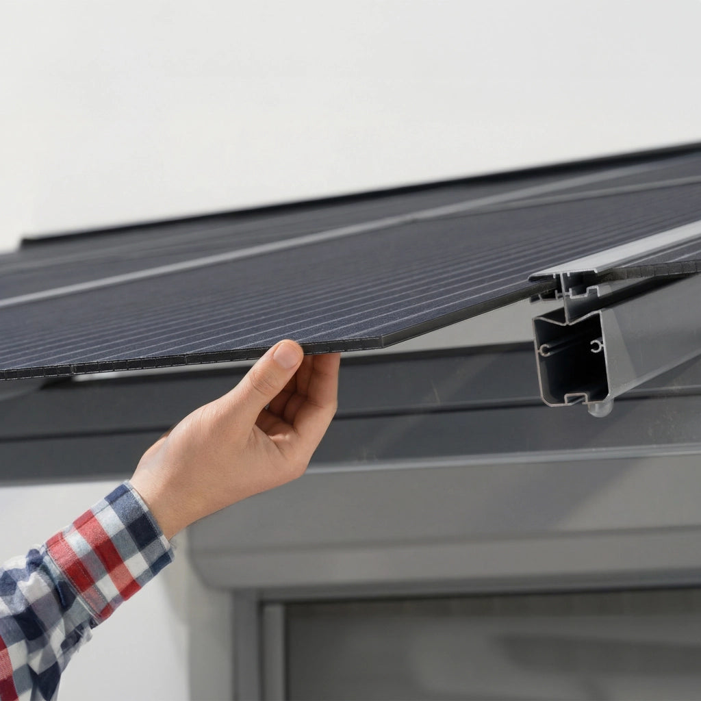 Canopia Sierra Cabrio Pergola Addossata in Alluminio 3X3 m Struttura grigia / Pannelli grigio opaco