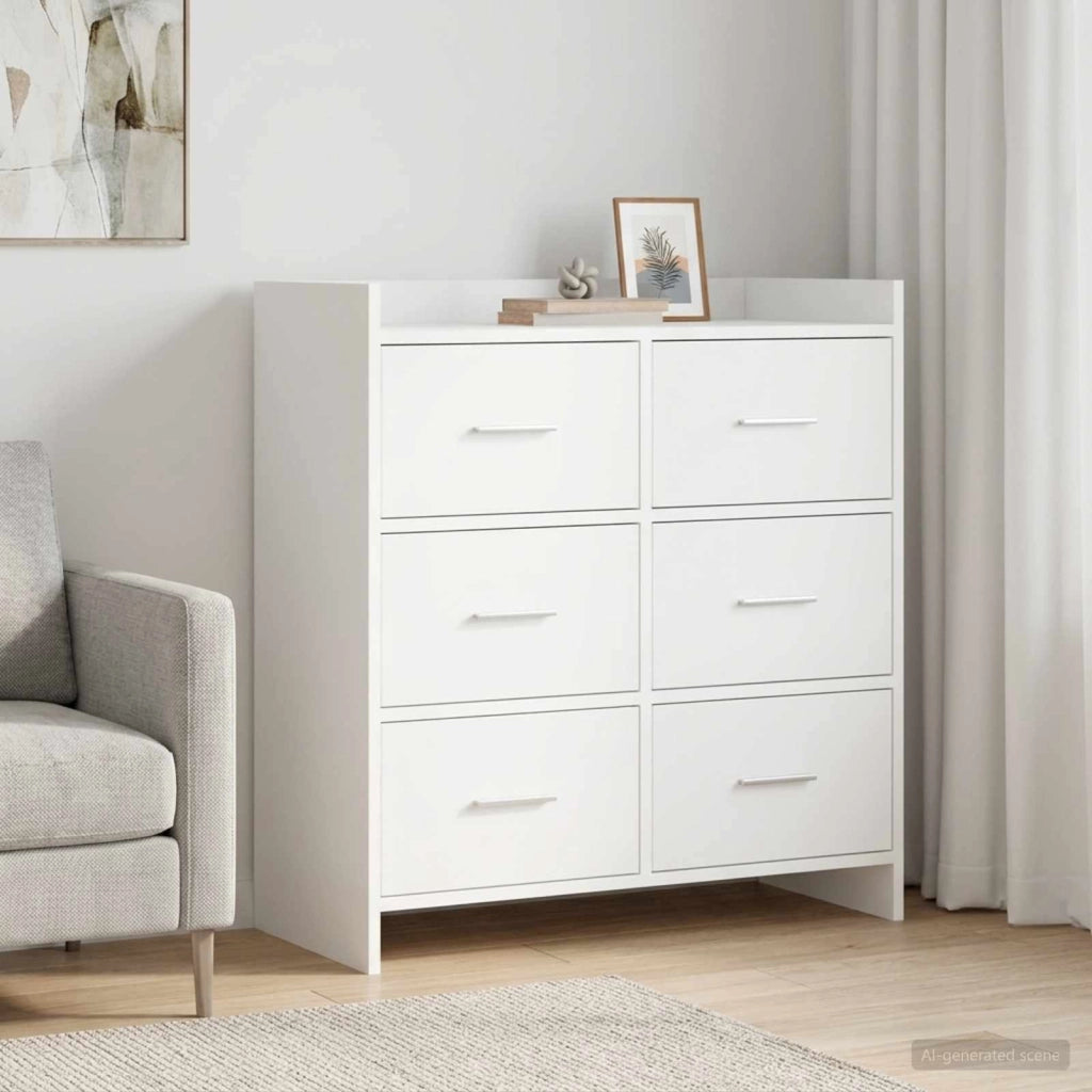 Credenza Bianco 75 x 33 x 80 cm Legno ingegnerizzato 8011099