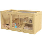Gabbia per Piccoli Animali Roditori ¨C zephmum ¨C 100x50x50 cm Legno Naturale