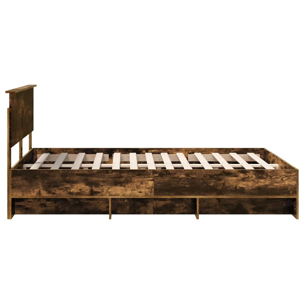 Struttura del letto Rovere fumé 140 x 200 cm Legno multistrato 3408855