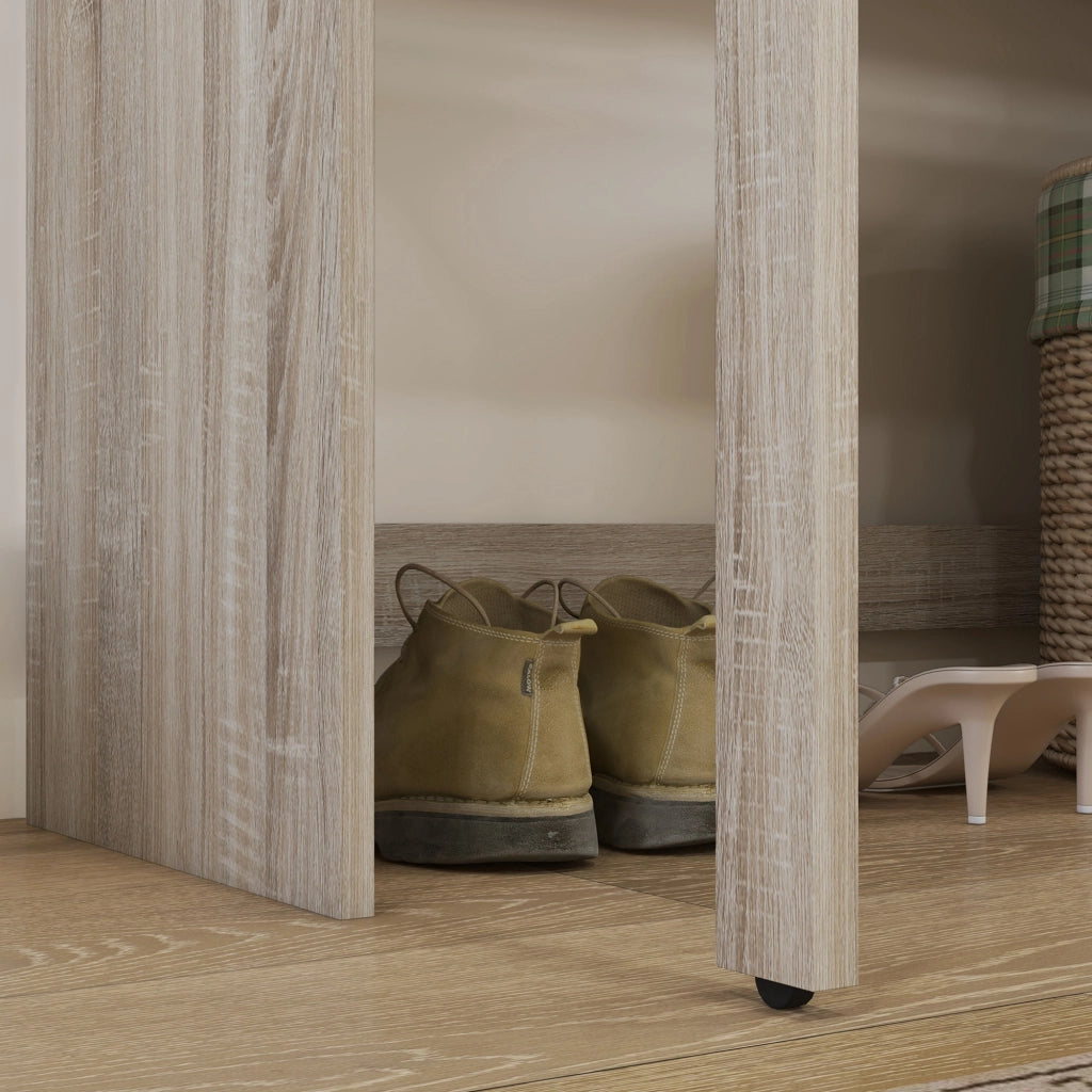 Scrivania Estensibile con Cassetti e Ruote ¨C Minimal ¨C 95x35x87 Roble