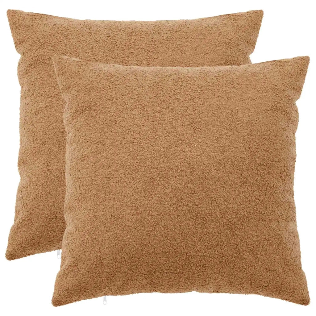 Federa 2 pcs HEERLEN Beige 80 x 80 cm Bouclé 913615
