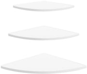 Set di piastrelle angolari da 3 - Piastrelle angolari in forma di angolo - Piastrelle di archiviazione fluttuanti - PVC - Stile moderno - Bianco