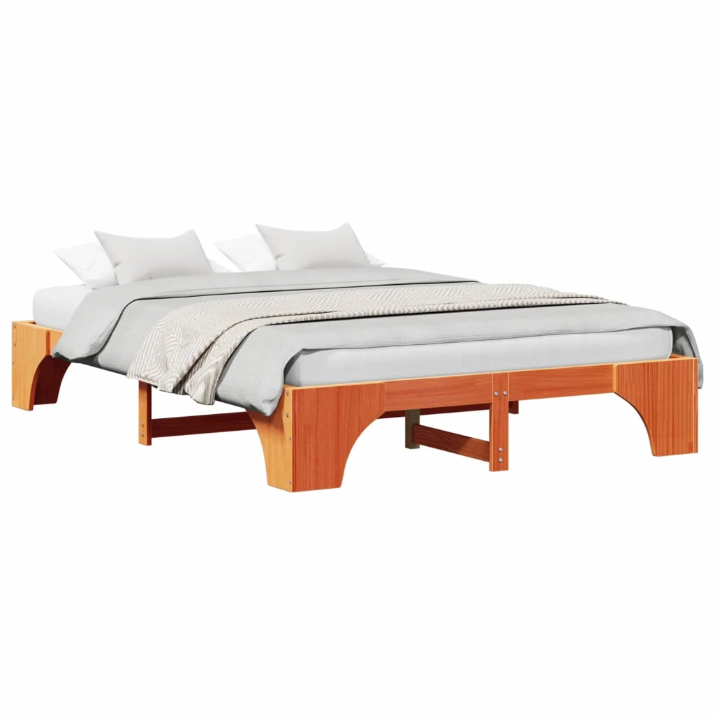 Struttura del letto Marrone cerato 160 x 200 cm Pino massello 872940