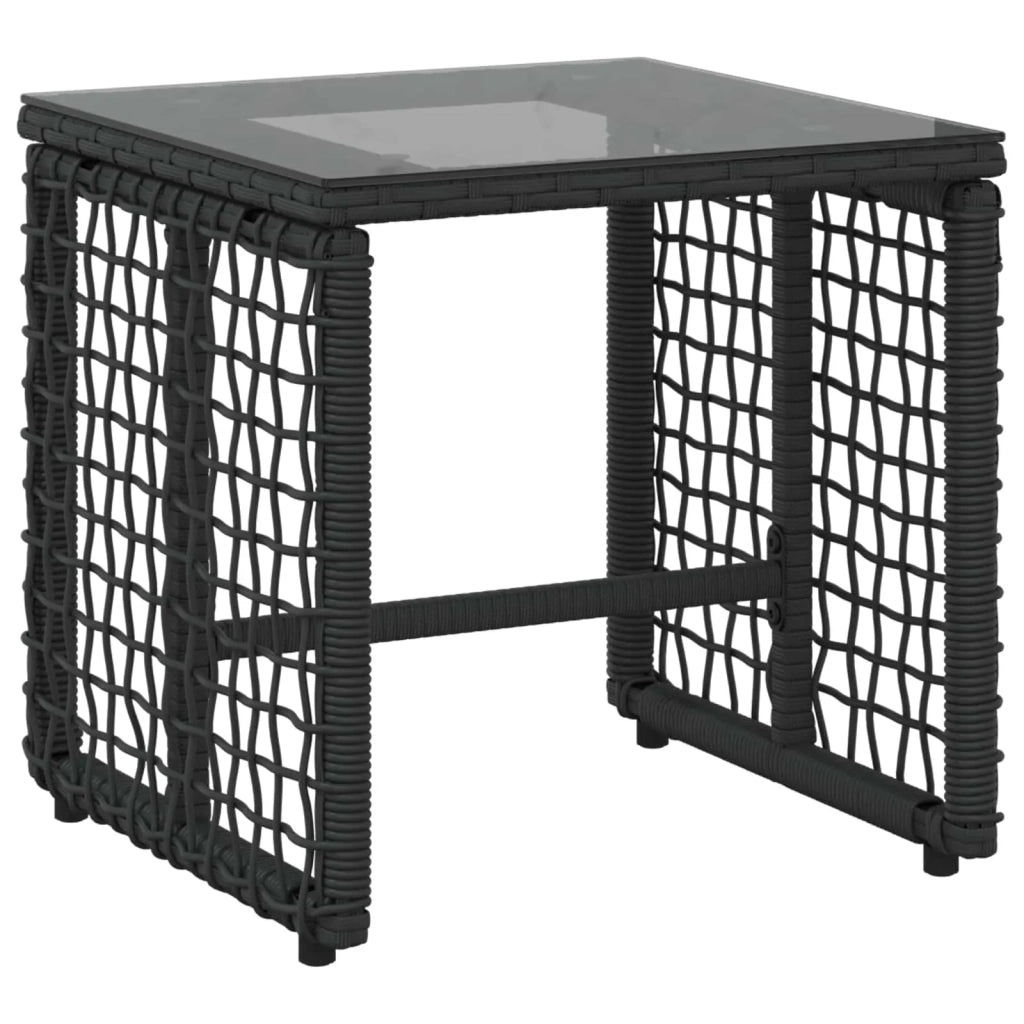 Set di Mobili da Esterno con cuscino 3 pcs Nero e Turchese 42025177
