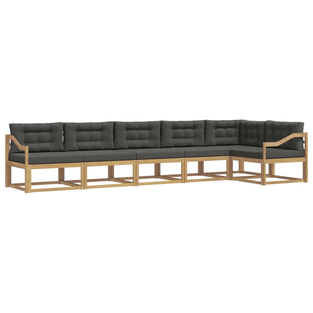 Set di divani da esterno 4 pz Bianco e Antracite Poliestere 3386531