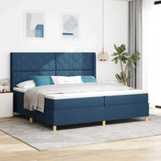 Letto a molle con materasso con led Blu 200 x 200 cm Tessuto 3343783