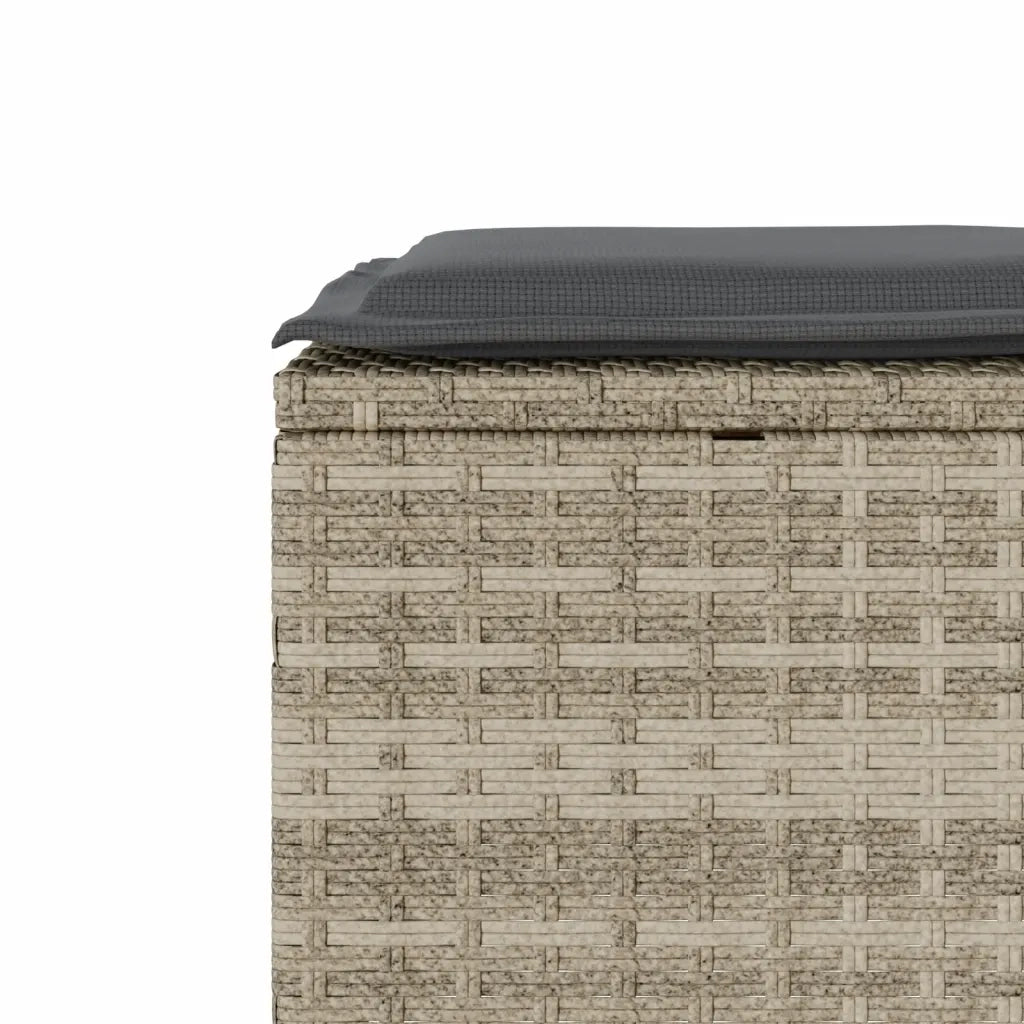 Set da Bistr¨° 3 pz | Set Salotto da Giardino con Cuscini Grigio Chiaro in Polyrattan